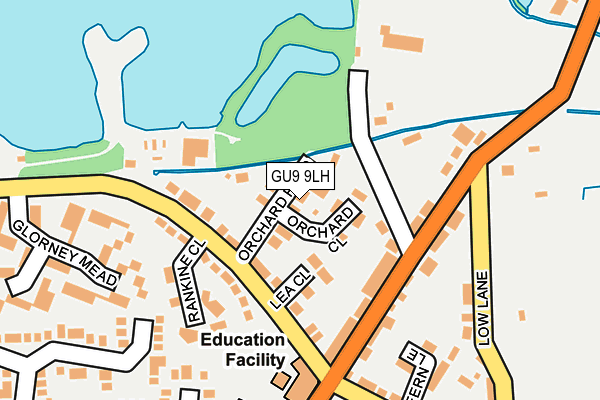 GU9 9LH map - OS OpenMap – Local (Ordnance Survey)