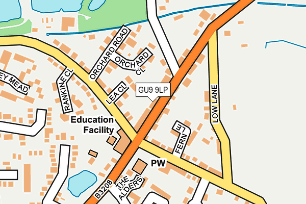 GU9 9LP map - OS OpenMap – Local (Ordnance Survey)