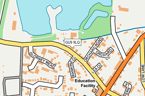 GU9 9LQ map - OS OpenMap – Local (Ordnance Survey)