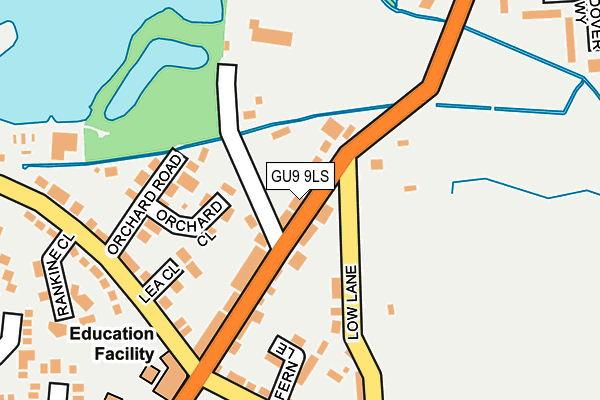 GU9 9LS map - OS OpenMap – Local (Ordnance Survey)