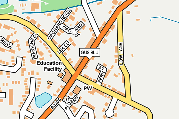 GU9 9LU map - OS OpenMap – Local (Ordnance Survey)