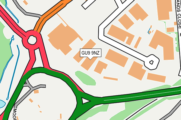 GU9 9NZ map - OS OpenMap – Local (Ordnance Survey)