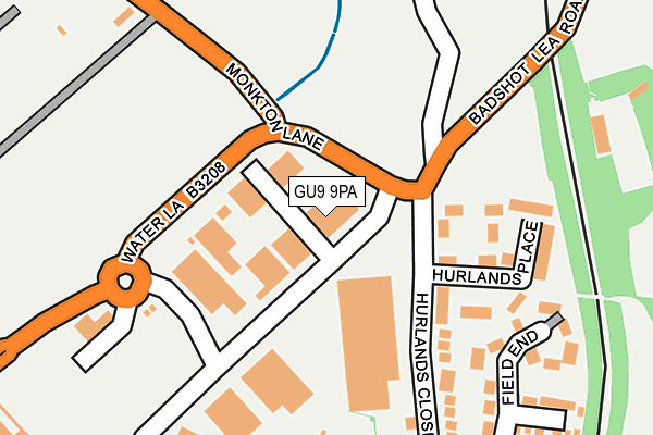 GU9 9PA map - OS OpenMap – Local (Ordnance Survey)