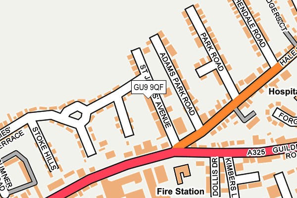 GU9 9QF map - OS OpenMap – Local (Ordnance Survey)