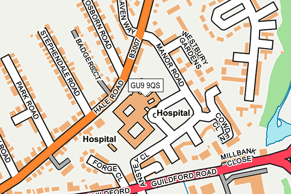 GU9 9QS map - OS OpenMap – Local (Ordnance Survey)