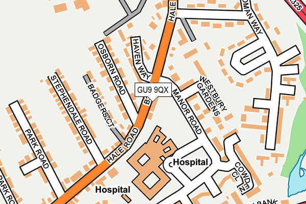 GU9 9QX map - OS OpenMap – Local (Ordnance Survey)