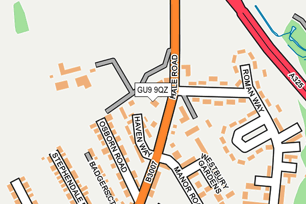 GU9 9QZ map - OS OpenMap – Local (Ordnance Survey)
