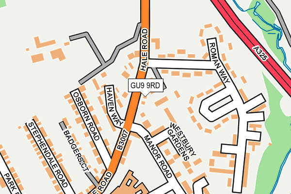 GU9 9RD map - OS OpenMap – Local (Ordnance Survey)