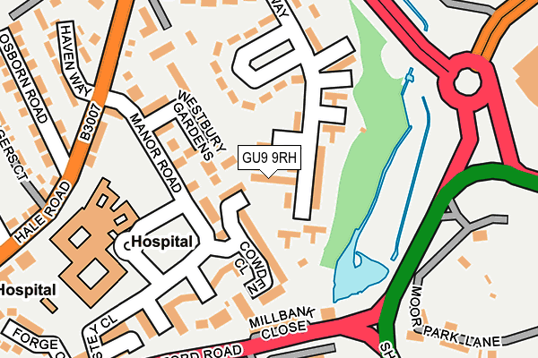 GU9 9RH map - OS OpenMap – Local (Ordnance Survey)
