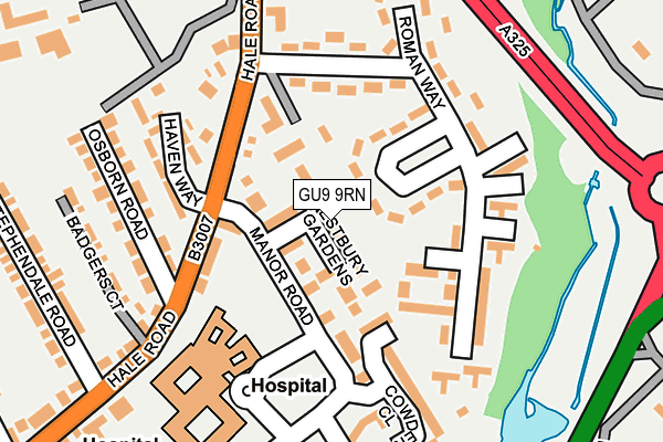 GU9 9RN map - OS OpenMap – Local (Ordnance Survey)