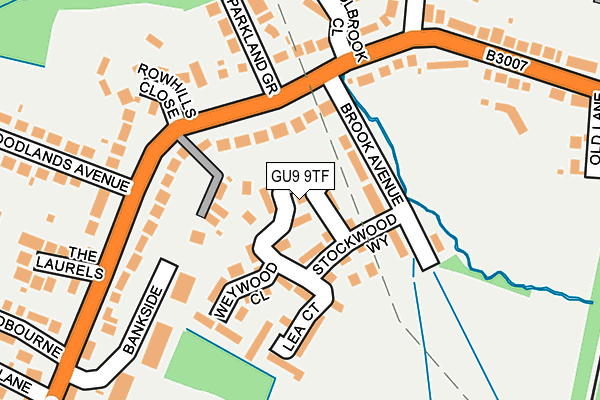 GU9 9TF map - OS OpenMap – Local (Ordnance Survey)