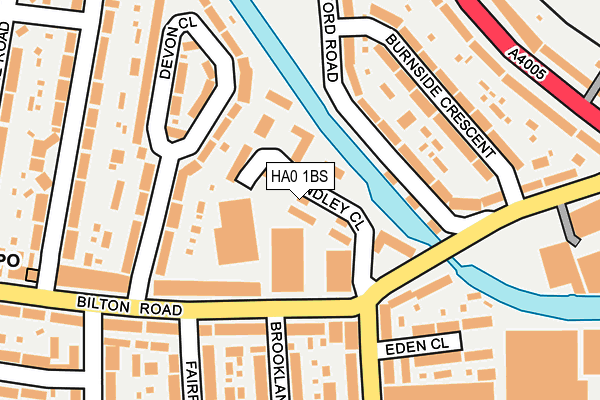 HA0 1BS map - OS OpenMap – Local (Ordnance Survey)