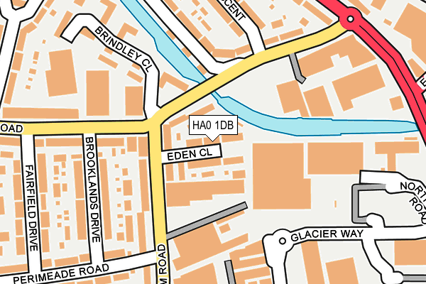 HA0 1DB map - OS OpenMap – Local (Ordnance Survey)