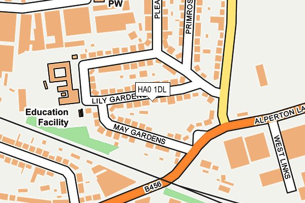 HA0 1DL map - OS OpenMap – Local (Ordnance Survey)