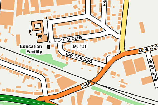HA0 1DT map - OS OpenMap – Local (Ordnance Survey)