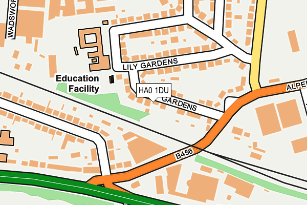 HA0 1DU map - OS OpenMap – Local (Ordnance Survey)