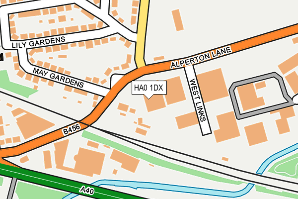 HA0 1DX map - OS OpenMap – Local (Ordnance Survey)