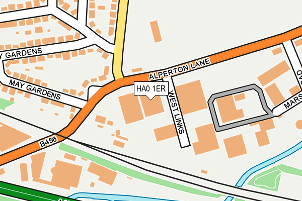 HA0 1ER map - OS OpenMap – Local (Ordnance Survey)