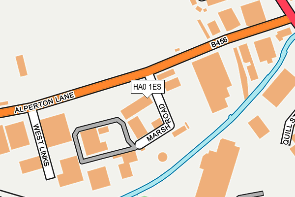 HA0 1ES map - OS OpenMap – Local (Ordnance Survey)