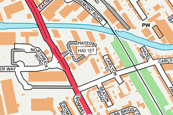 HA0 1ET map - OS OpenMap – Local (Ordnance Survey)
