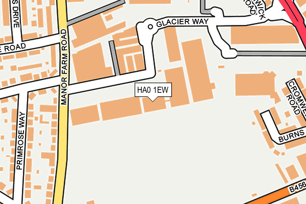 HA0 1EW map - OS OpenMap – Local (Ordnance Survey)