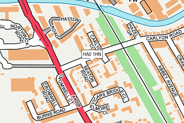 HA0 1HN map - OS OpenMap – Local (Ordnance Survey)