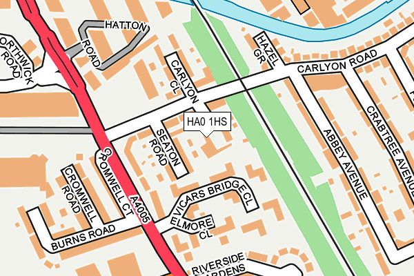HA0 1HS map - OS OpenMap – Local (Ordnance Survey)