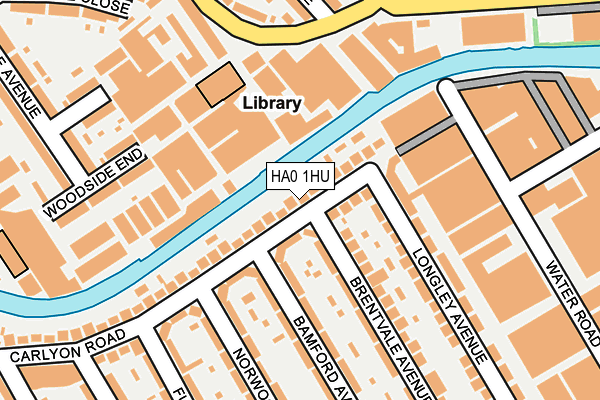 HA0 1HU map - OS OpenMap – Local (Ordnance Survey)