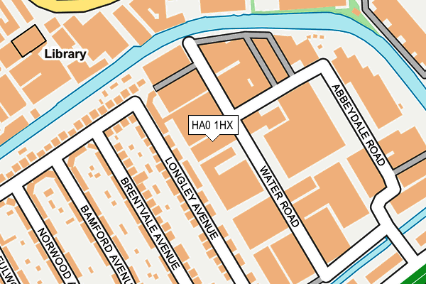 HA0 1HX map - OS OpenMap – Local (Ordnance Survey)