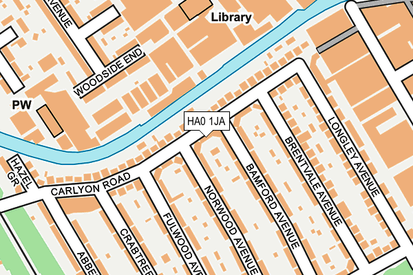 HA0 1JA map - OS OpenMap – Local (Ordnance Survey)