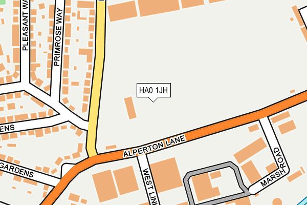HA0 1JH map - OS OpenMap – Local (Ordnance Survey)