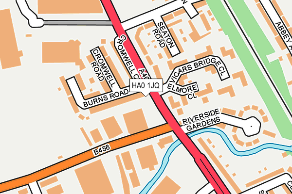 HA0 1JQ map - OS OpenMap – Local (Ordnance Survey)