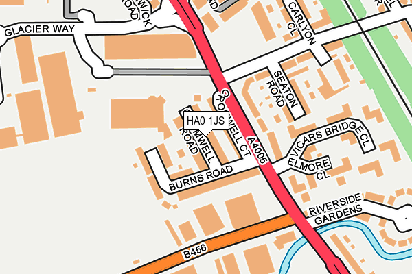 HA0 1JS map - OS OpenMap – Local (Ordnance Survey)