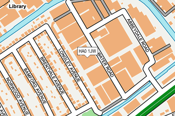 HA0 1JW map - OS OpenMap – Local (Ordnance Survey)