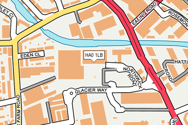 HA0 1LB map - OS OpenMap – Local (Ordnance Survey)