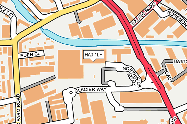 HA0 1LF map - OS OpenMap – Local (Ordnance Survey)