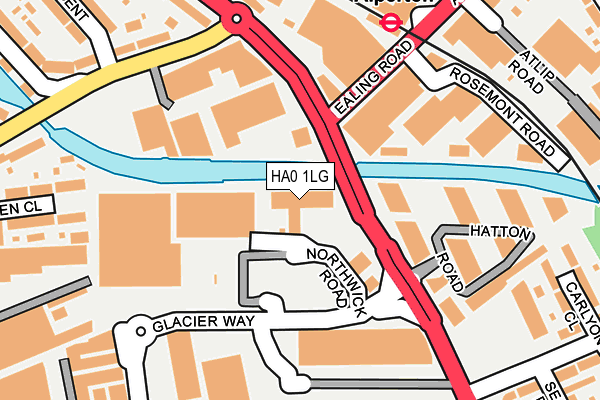 HA0 1LG map - OS OpenMap – Local (Ordnance Survey)