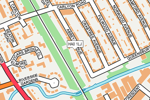 HA0 1LJ map - OS OpenMap – Local (Ordnance Survey)