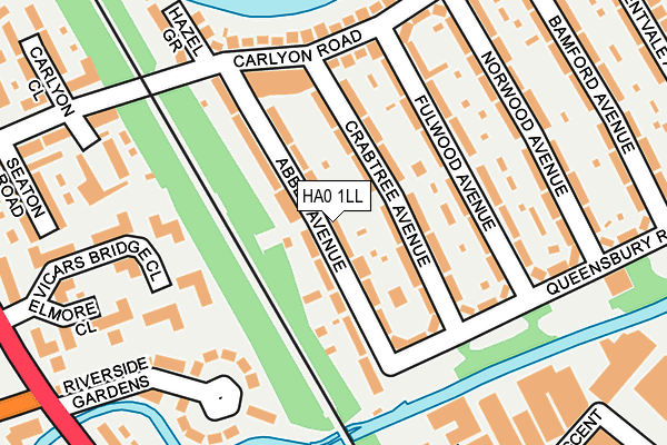 HA0 1LL map - OS OpenMap – Local (Ordnance Survey)