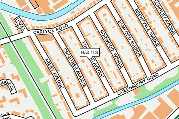 HA0 1LS map - OS OpenMap – Local (Ordnance Survey)