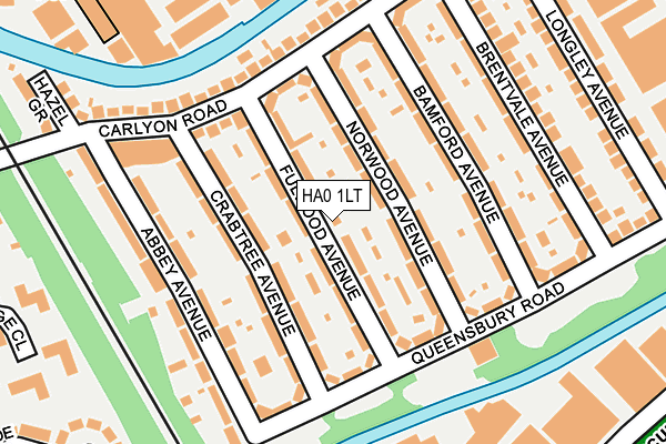 HA0 1LT map - OS OpenMap – Local (Ordnance Survey)