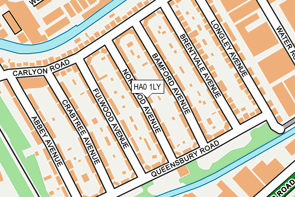 HA0 1LY map - OS OpenMap – Local (Ordnance Survey)