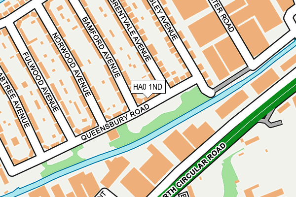 HA0 1ND map - OS OpenMap – Local (Ordnance Survey)