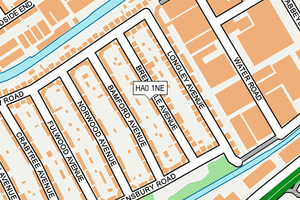 HA0 1NE map - OS OpenMap – Local (Ordnance Survey)