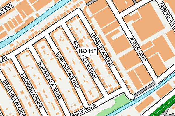 HA0 1NF map - OS OpenMap – Local (Ordnance Survey)