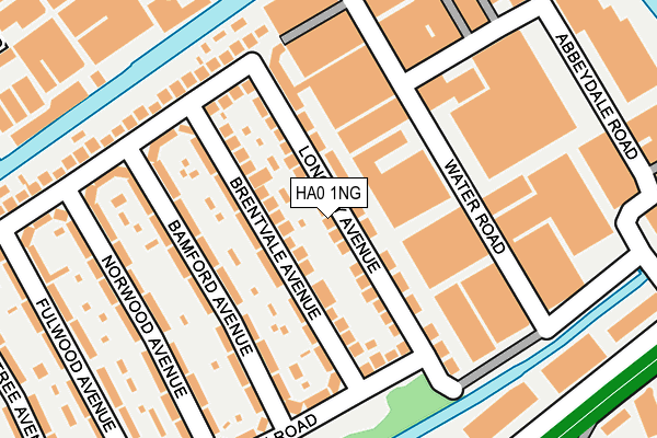 HA0 1NG map - OS OpenMap – Local (Ordnance Survey)