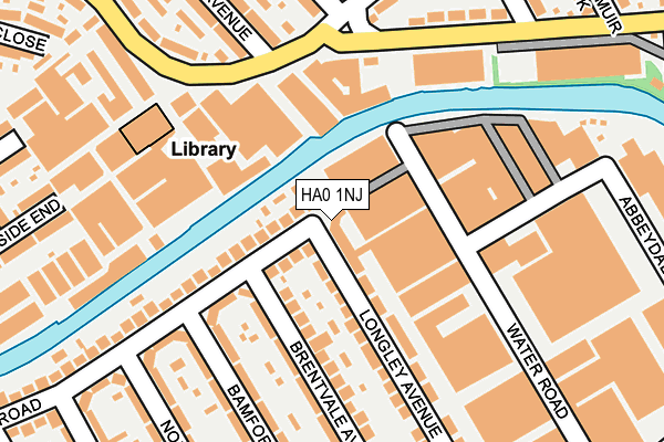 HA0 1NJ map - OS OpenMap – Local (Ordnance Survey)