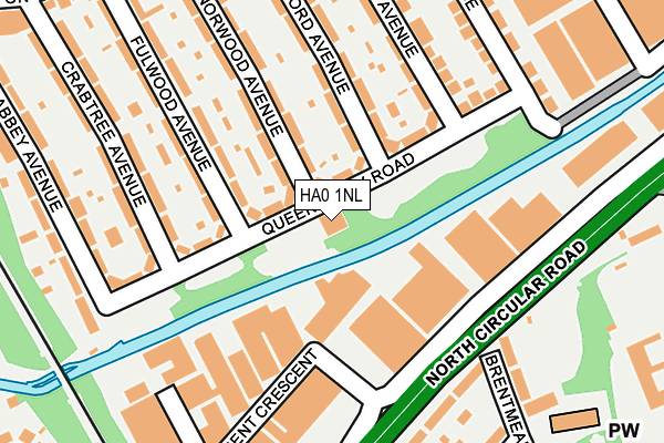 HA0 1NL map - OS OpenMap – Local (Ordnance Survey)