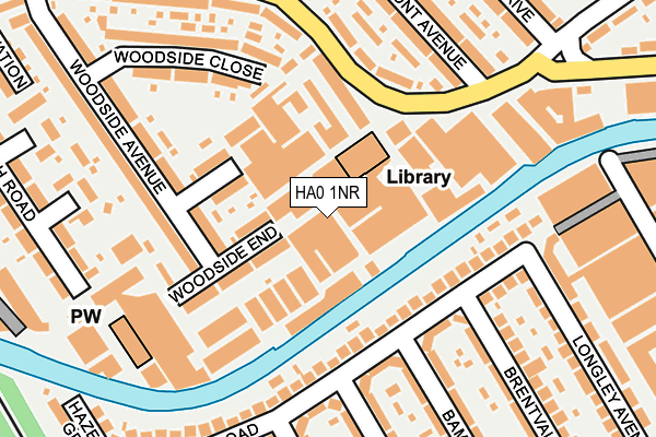 HA0 1NR map - OS OpenMap – Local (Ordnance Survey)