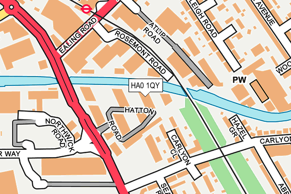 HA0 1QY map - OS OpenMap – Local (Ordnance Survey)